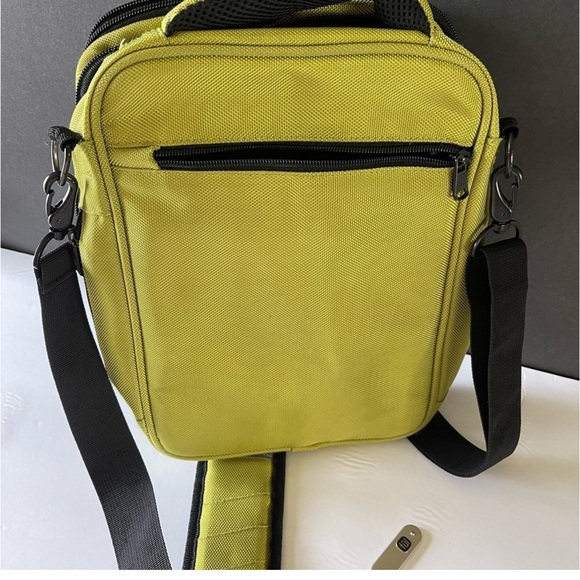 🔵 FUL Green tablet crossbody travel school work unisex canvas bag 9” x 11” - Picture 5 of 16